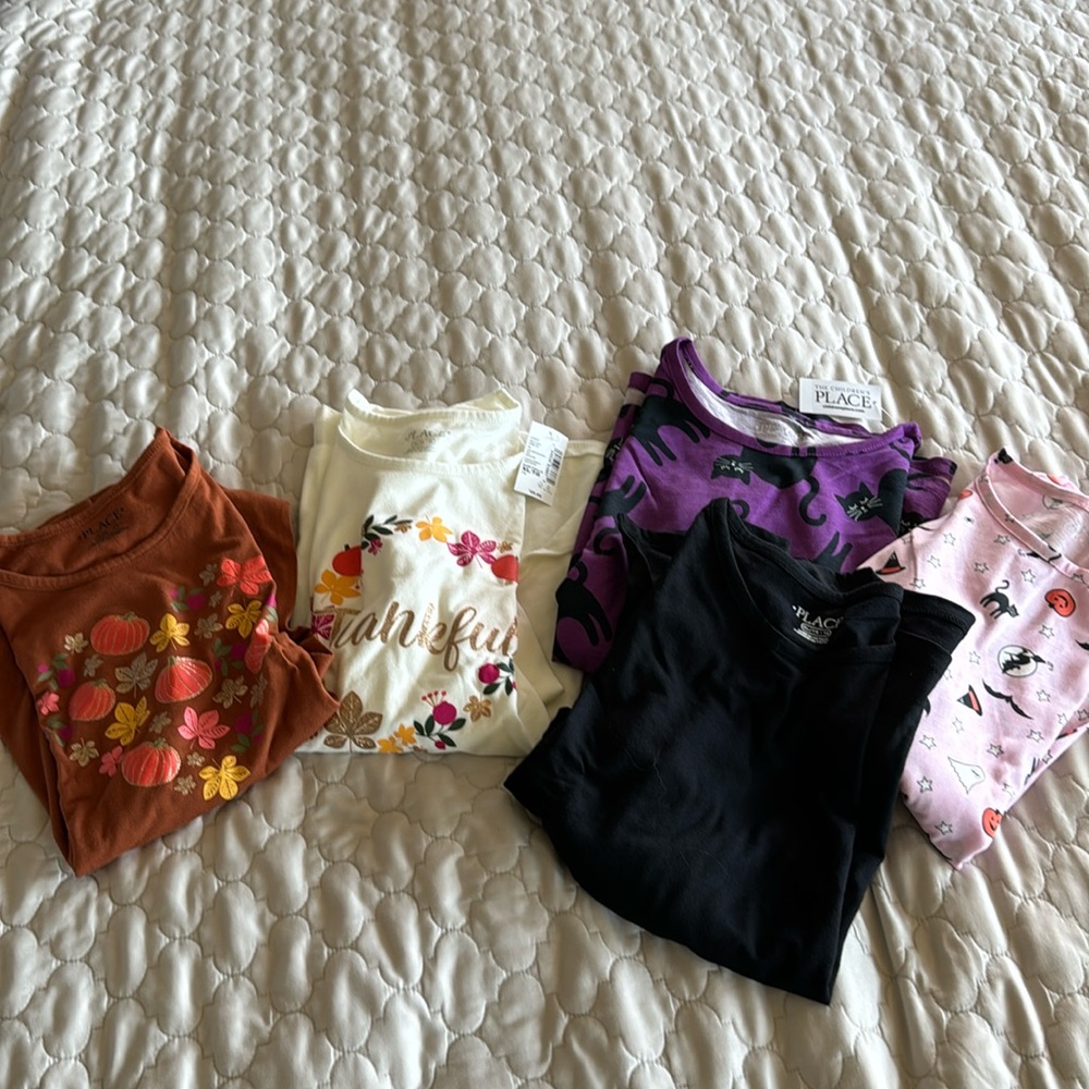 Thanksgiving and Halloween long sleeve T-shirts NWT size XL 14 kids